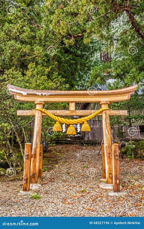 Ryobu Torii Is Traditional Japanese Gate At Entrance Of Shinto Shrine