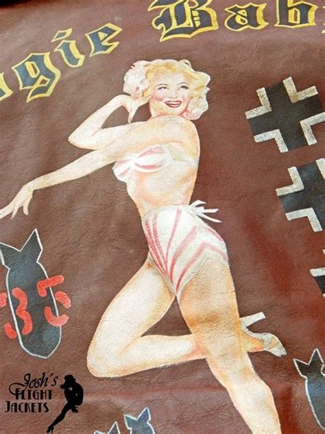 WWII US Army Air Force Nose Art Pin Up Hand Painted Flight Jacket A 2