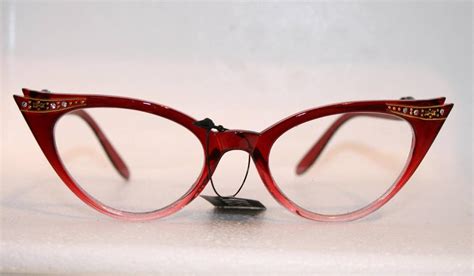 New Retro 50s60s Style Cateye Rockabilly Geek Glasses With Coloured