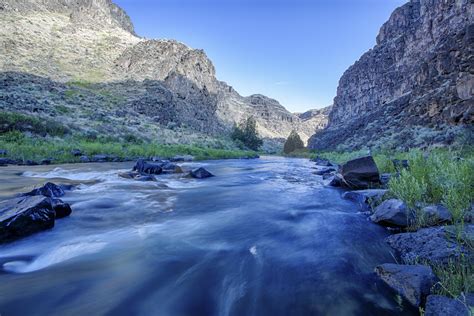 Body Of Water Surrounded By Mountains During Daytime Bruneau Wild Hd