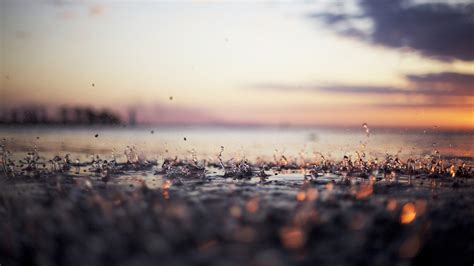 Sunset Photography Rain Macro Nature Sea Water Drops Wallpapers