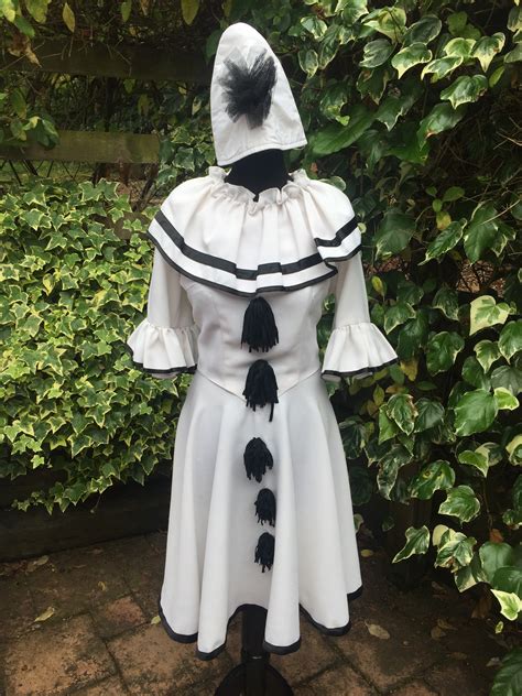 Ladies Pierrot Clown Costume For Hire Circus Theme Fancy Dress