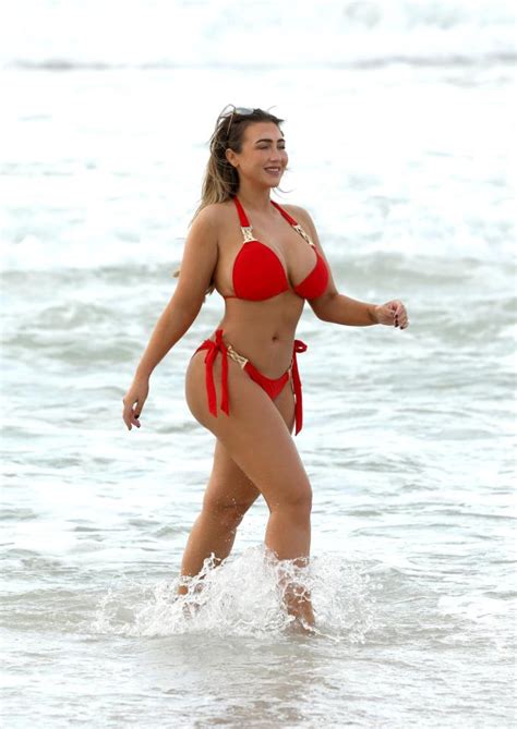Lauren Goodger Shows Off Her Busty Figure As She Enjoys A Frolic In The