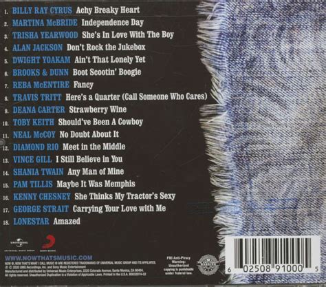 Various Cd Now Thats What I Call Country Classics 90s Cd Bear