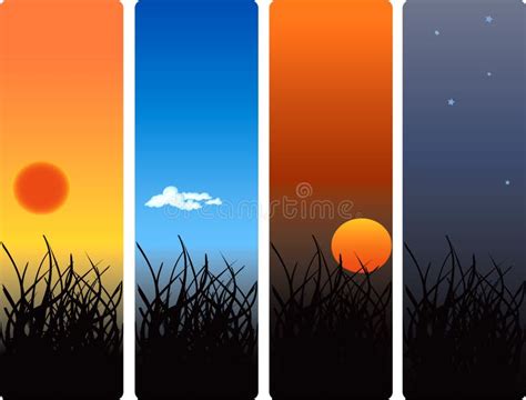 Morning Noon And Night Stock Vector Illustration Of Phase 4775665