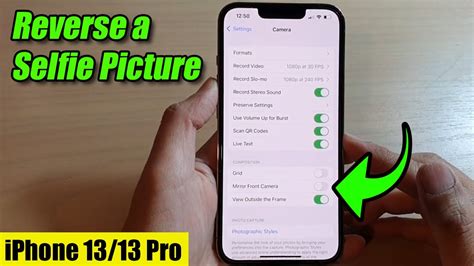 Iphone Pro How To Reverse A Selfie Picture Youtube