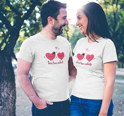 matching couple t shirts buy love stories never have ending couple tshirt