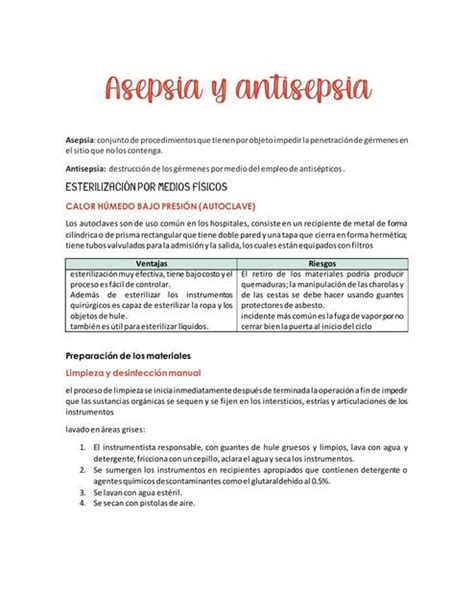 Asepsia Y Antisepsia Medfactory UDocz