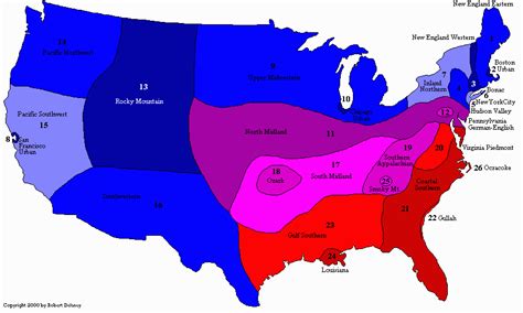American Dialects Dialect Map Of American English