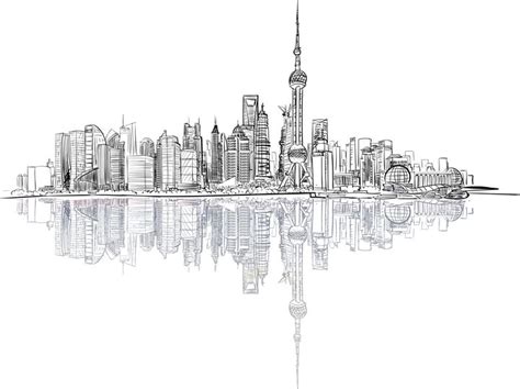 Shanghai Skyline Treasure Hustlers Drawings And Illustration