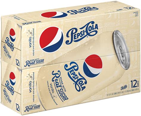 Pepsi Vanilla Real Sugar Soda 12 Oz Cans Shop Soda At H E B