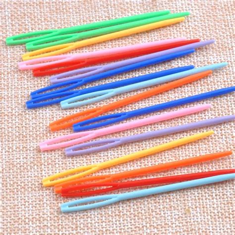 30pcs 9cm Multicolor Plastic Knitting Needles Seam Sewing Tool