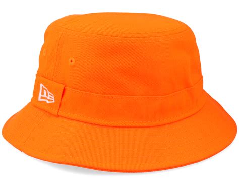 Essential Neon Orange Bucket New Era Hats Uk