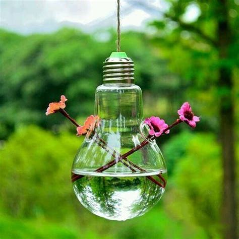 Clear Bulb Shape Glass Hanging Vase Terrarium Hydroponic Hanging