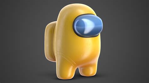 Modelo 3d Among Us Yellow Guy Character Turbosquid 1659381