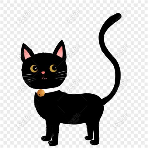Gratis Elemento De Patrón De Gato Negro De Dibujos Animados Png And Psd Descarga De Imagen Talla