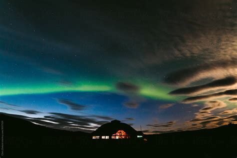 Picturesque Night Sky With Northern Lights By Stocksy Contributor