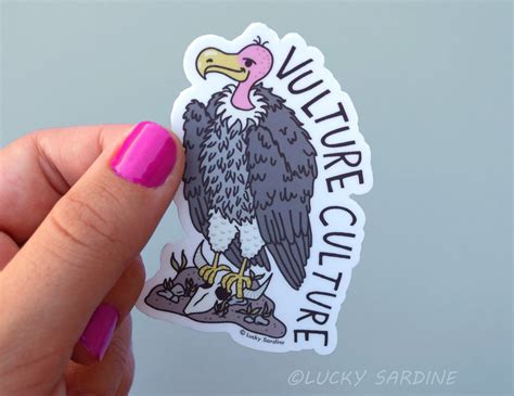 Vulture Vinyl Sticker Vulture Culture Sticker Funny Vulture | Etsy 