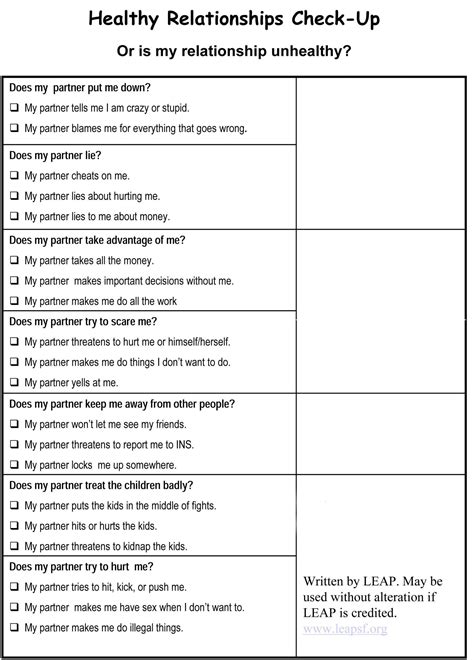 Communication Worksheets For Couples