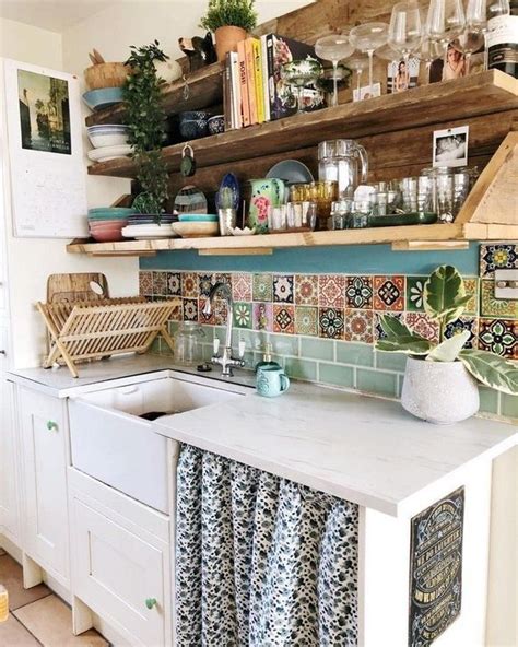 58 Fantastic Bohemian Kitchen Decor Ideas That You Will Like 2020