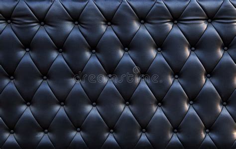Close Up Of Blackish Luxury Sofa Leather Texture Use As Textured Stock
