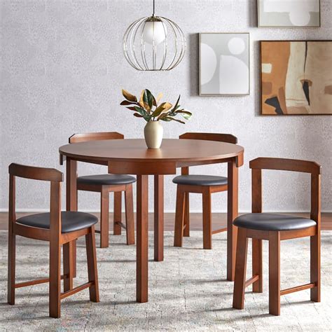 Harrisburg Tobey 5 Piece Compact Round Dining Set On Sale Bed Bath