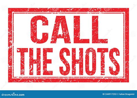 Call The Shots Words On Red Rectangle Stamp Sign Stock Illustration
