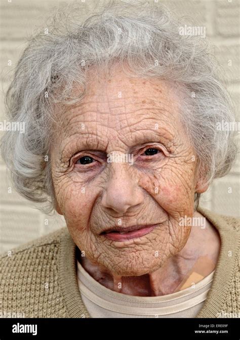Old Womans Face Lady Pensioner Citizen Aged Ancient Stock
