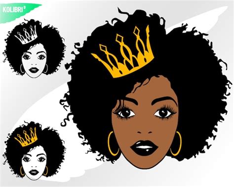 Clip Art Black Woman Afro Lady Svg Curly Hair Svg For Cricut Afro Girl