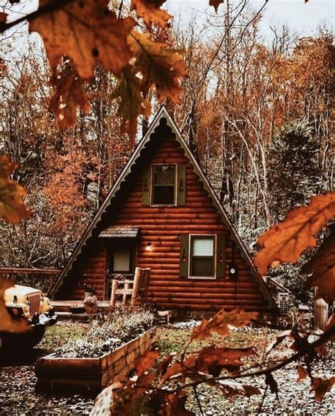 Fallscenery Autumn Cozy Cabins In The Woods Autumn Inspiration