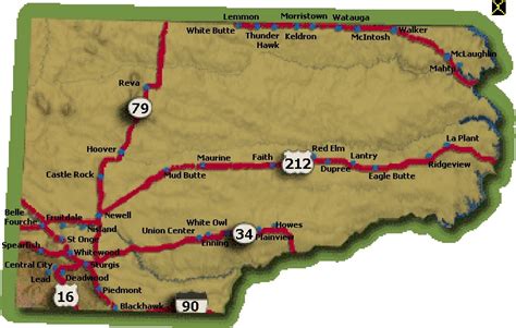 South Dakota Travel Info Map Guide And History Tours South Dakota