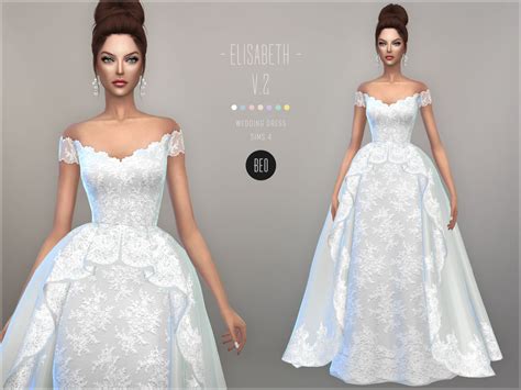 Wedding Dress Elisabeth V For The Sims By Beo Sims Wedding
