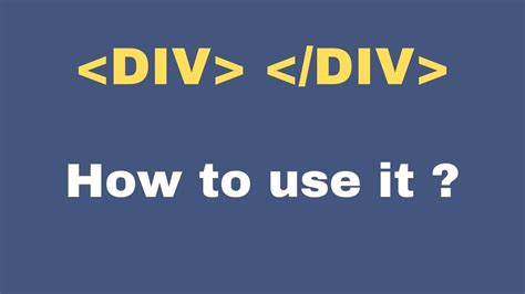 How To Use Div With Css Class In Html Youtube