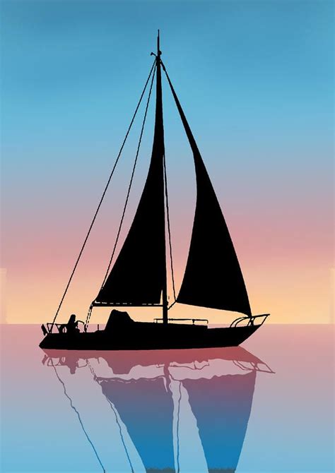 Boat Silhouette Silhouette Painting Ship Drawing Painting And Drawing