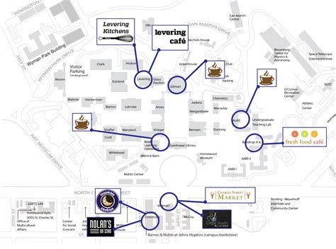 Johns Hopkins Campus Map United States Map States District