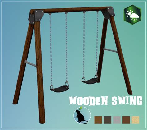 Wooden Swing By Standardheld At Simsworkshop Sims 4 Updates