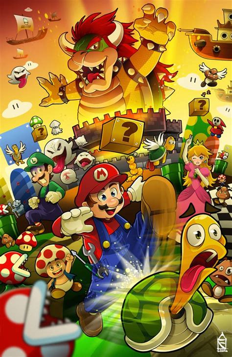 Games Fanart By Fabiano Santos Via Behance Mario Super Mario Art