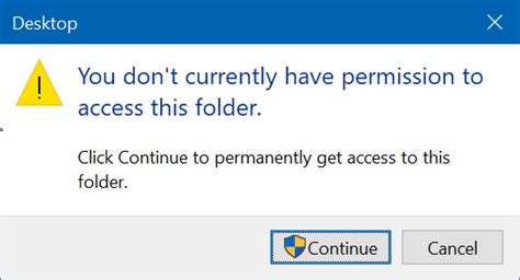Fix “you Dont Currently Have Permission To Access This Folder” Error