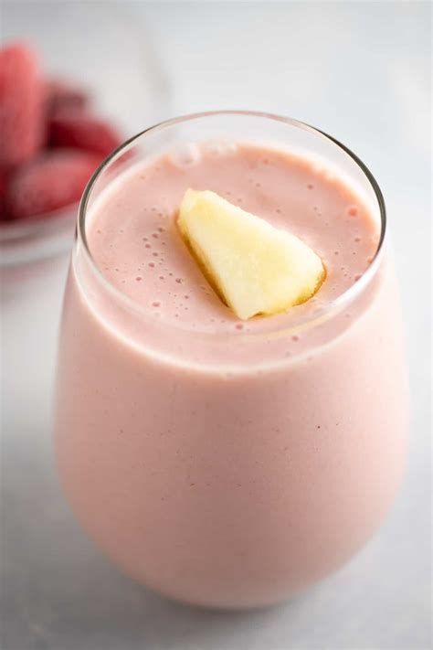 Strawberry Pineapple Smoothie Recipe Build Your Bite