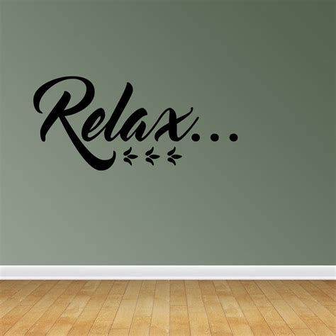 wall decal quote relax vinyl sticker home decor pc483