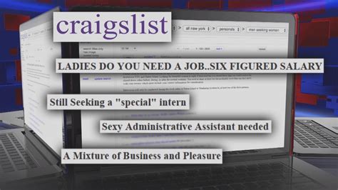 Undercover Investigation Reveals These Craigslist Job Postings Are Sex For Hire Youtube