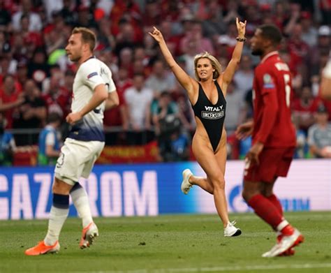 Champions League Streaker 2019 Women Streaker During The UEFA