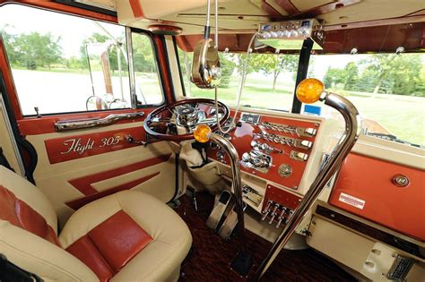 Big Rig Custom Interior Vintage White Shifter Covers Bing Truck