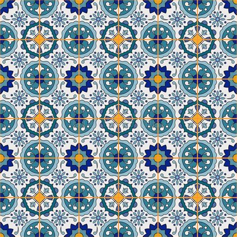 Seamless Patchwork Pattern Moroccan Tiles Stock Vector Illustration