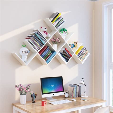 Wall Mounted Bookshelf Desk Idee Camera Da Letto Ikea Idee