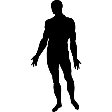 ► svg human body features‎ (3 c, 30 f). Free Icon | Human body standing black silhouette