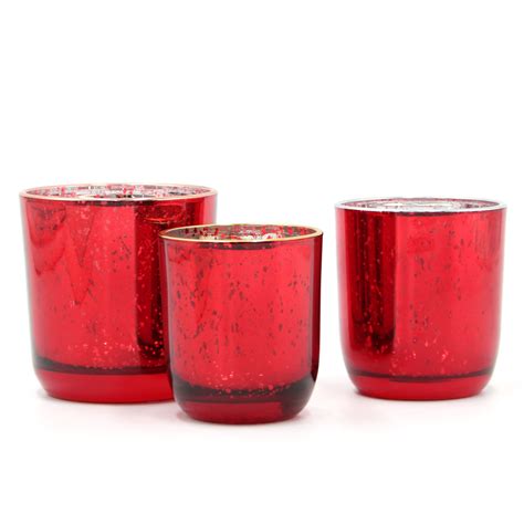 Red Colored Glass Candle Holder Votive Holder For Wholesale High