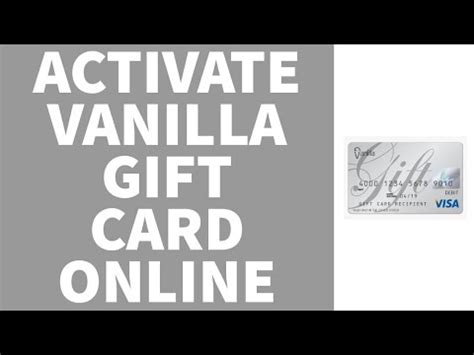 How To Activate Vanilla Gift Card Online 2022 Redeem Vanilla Visa