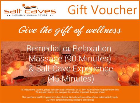 Remedial Or Relaxation Massage 90 Minutes And Salt Cave Experience 45 Minutes T Voucher