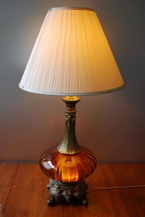 Amber Glass Lamp Foter